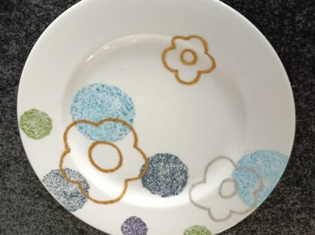食器に絵を焼きつけ